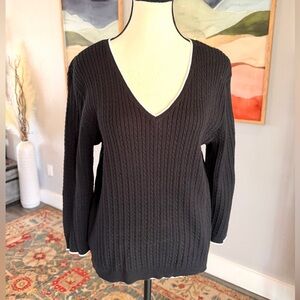 Ralph Lauren Black V-Neck Sweater